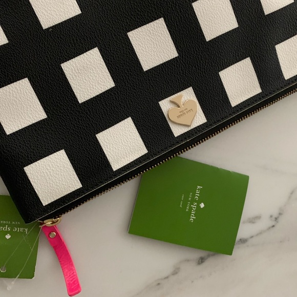 Kate Spade Checker Place Georgie Black & White NWT - Picture 4 of 4